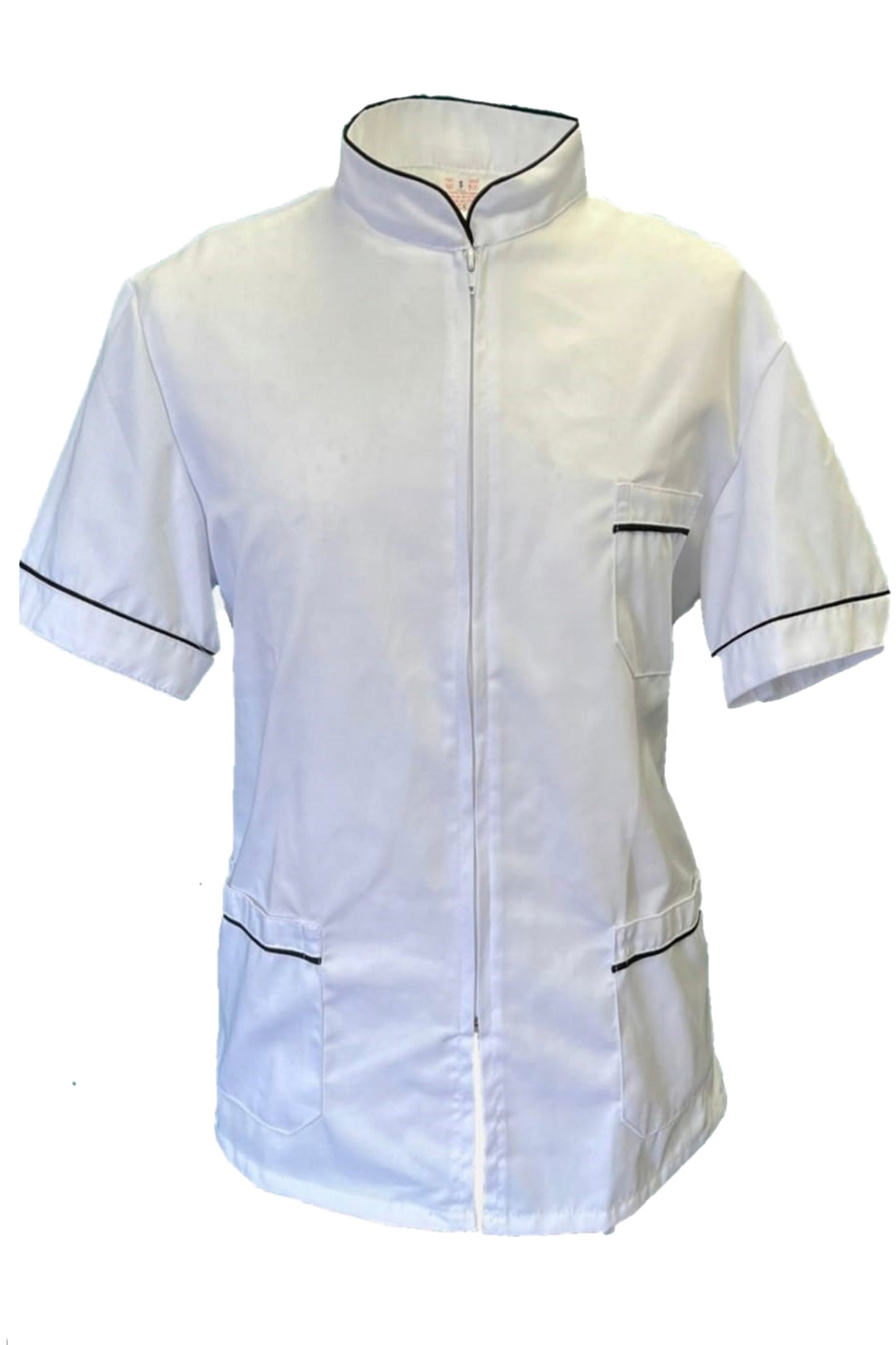 Camici da Lavoro Uomo,bianco con Zip, da Laboratorio,medicale,per Cucina,Casacca da Lavoro COD: 25052