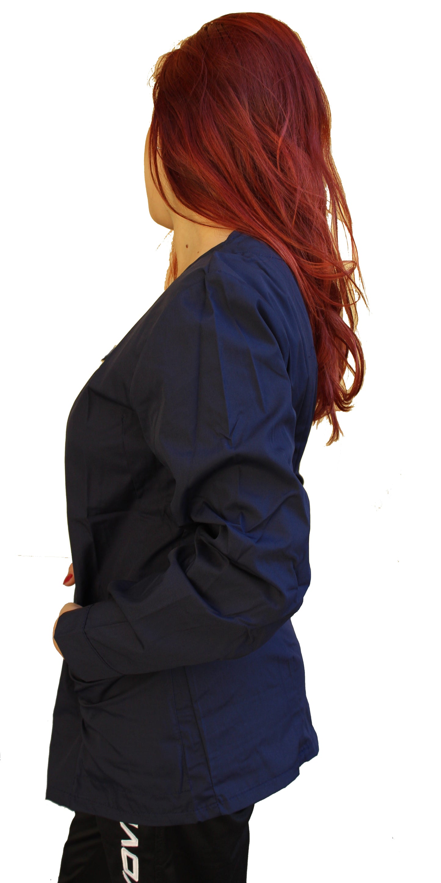 Camice da lavoro,casacca zip Manica lunga "Blu scuro" Cod: 1806