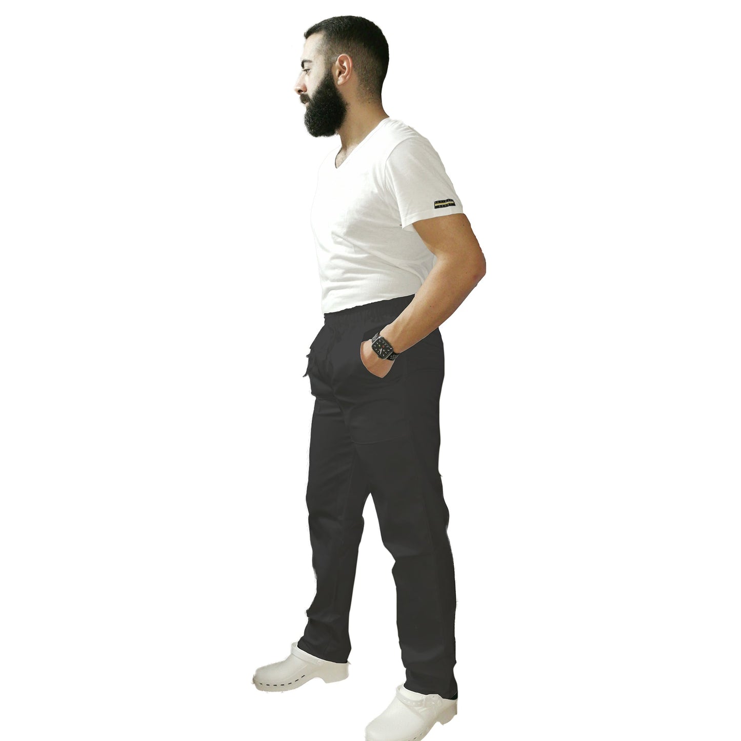Pantalone da lavoro,cuoco,slim "nero" cod: 2313