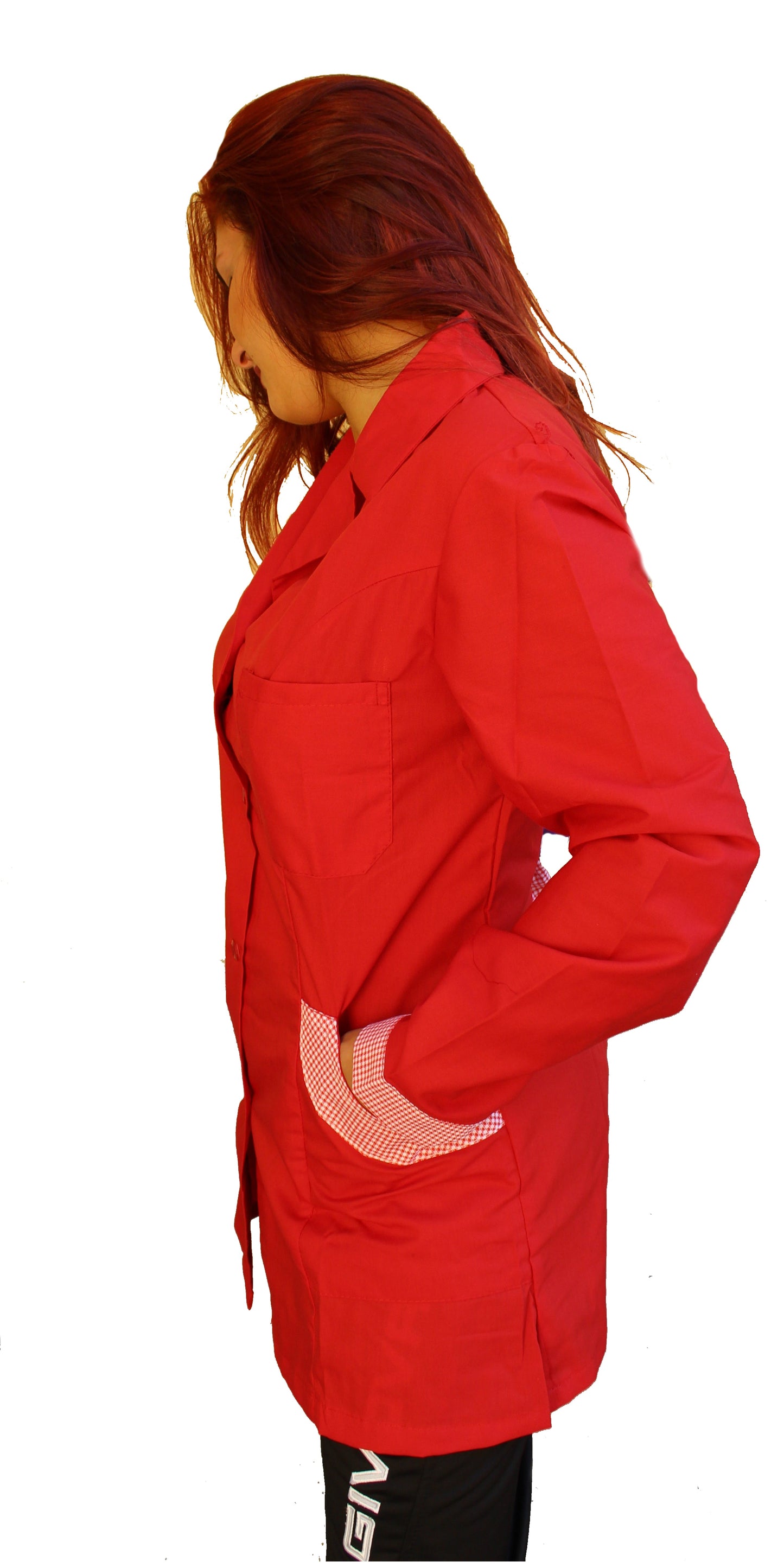 Camice da lavoro donna,casacca slim,divisa "rosso" cod: 151020