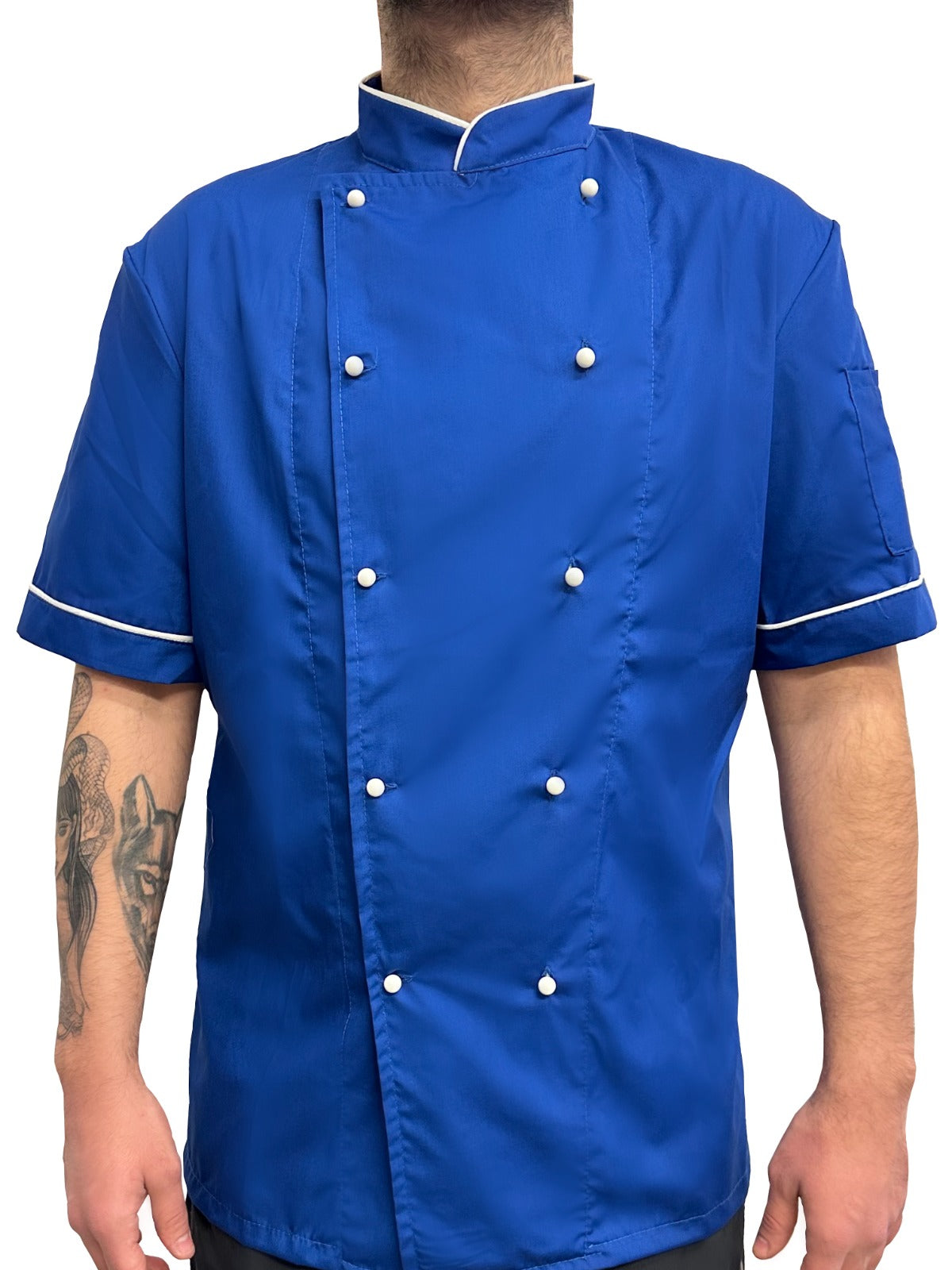 Giacca cuoco "light" blu royal cod: 0926