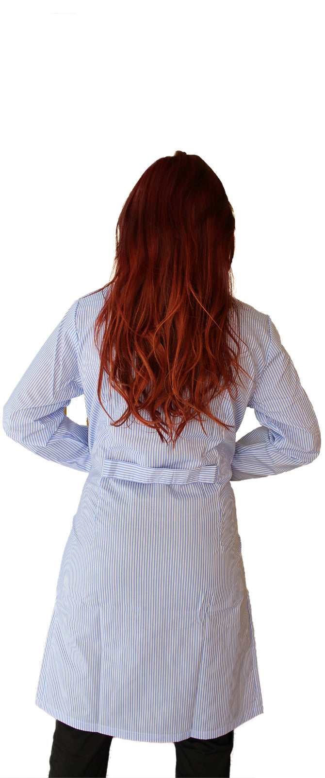 camice da lavoro donna,rigo azzurro ML cod:7647