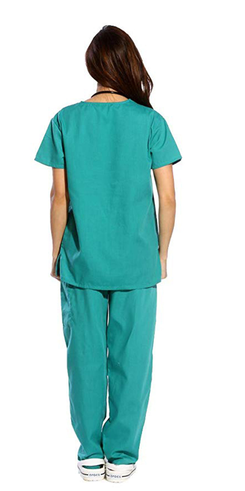 Divisa da lavoro,sanitaria,infermieristica,estetica,completa,unisex,scollo V 8299