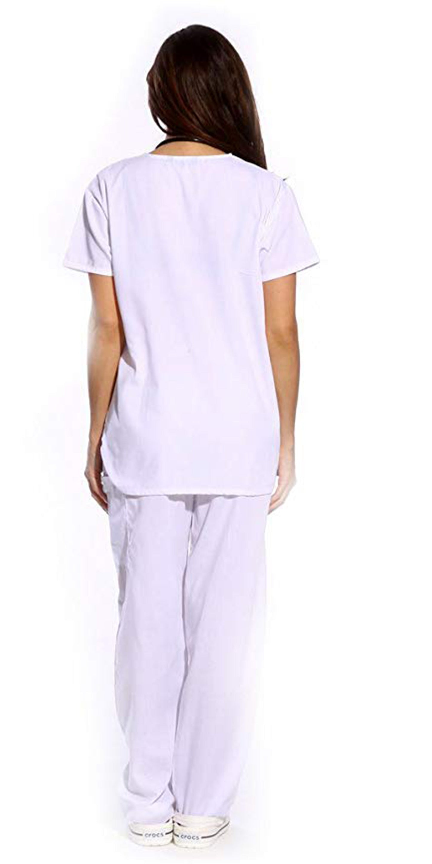 Divisa da lavoro,sanitaria,infermieristica,estetica,completa,unisex,scollo V 8299