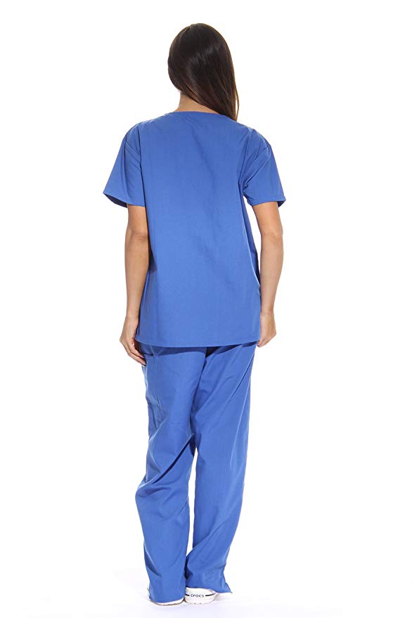 Divisa da lavoro,sanitaria,infermieristica,estetica,completa,unisex,scollo V 8299