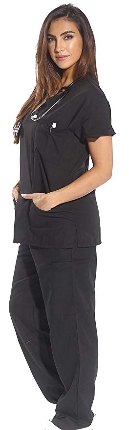 Divisa da lavoro,sanitaria,infermieristica,estetica,completa,unisex,scollo V 8299