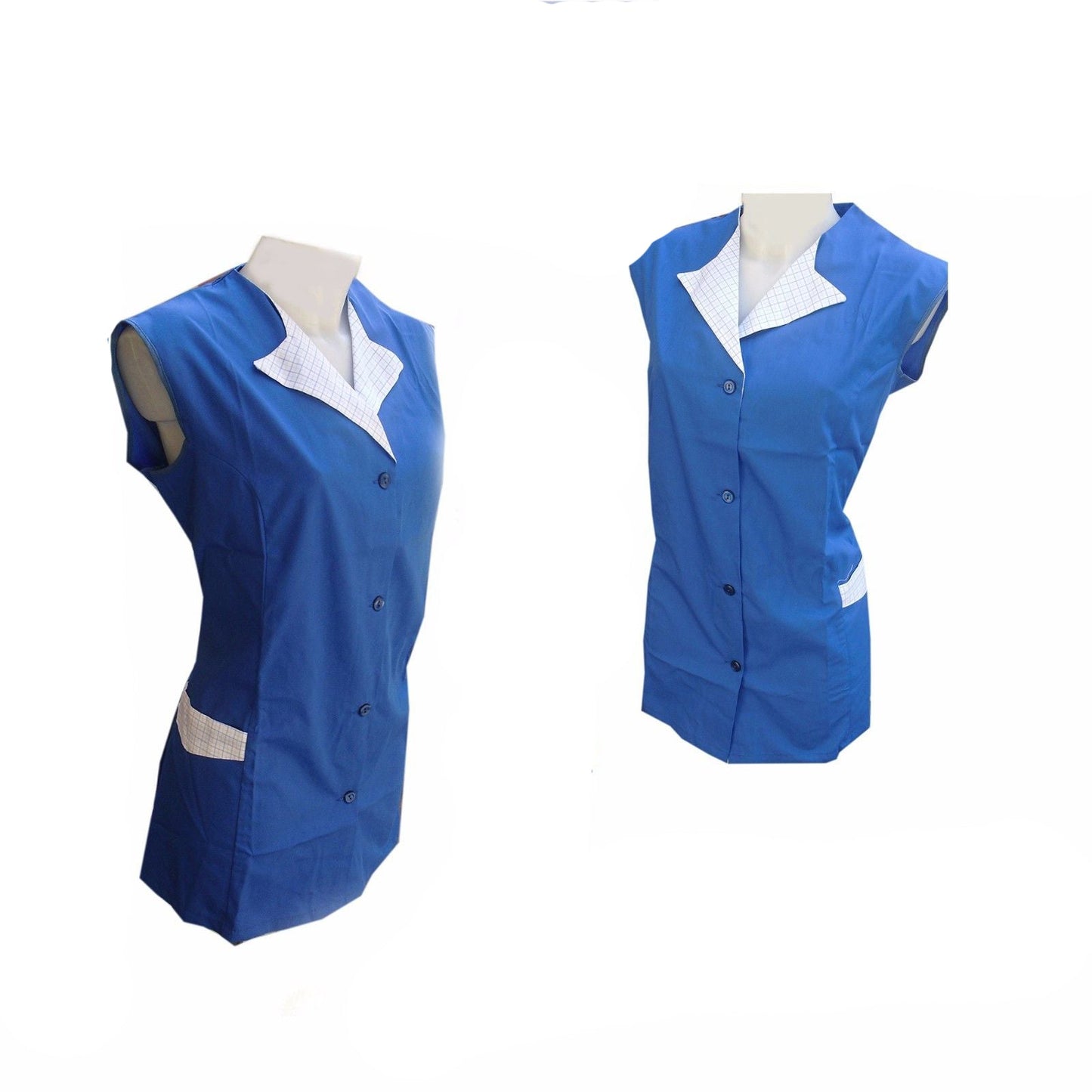 Casacca,camice da lavoro, giromanica "BLU ROYAL" cod:7227