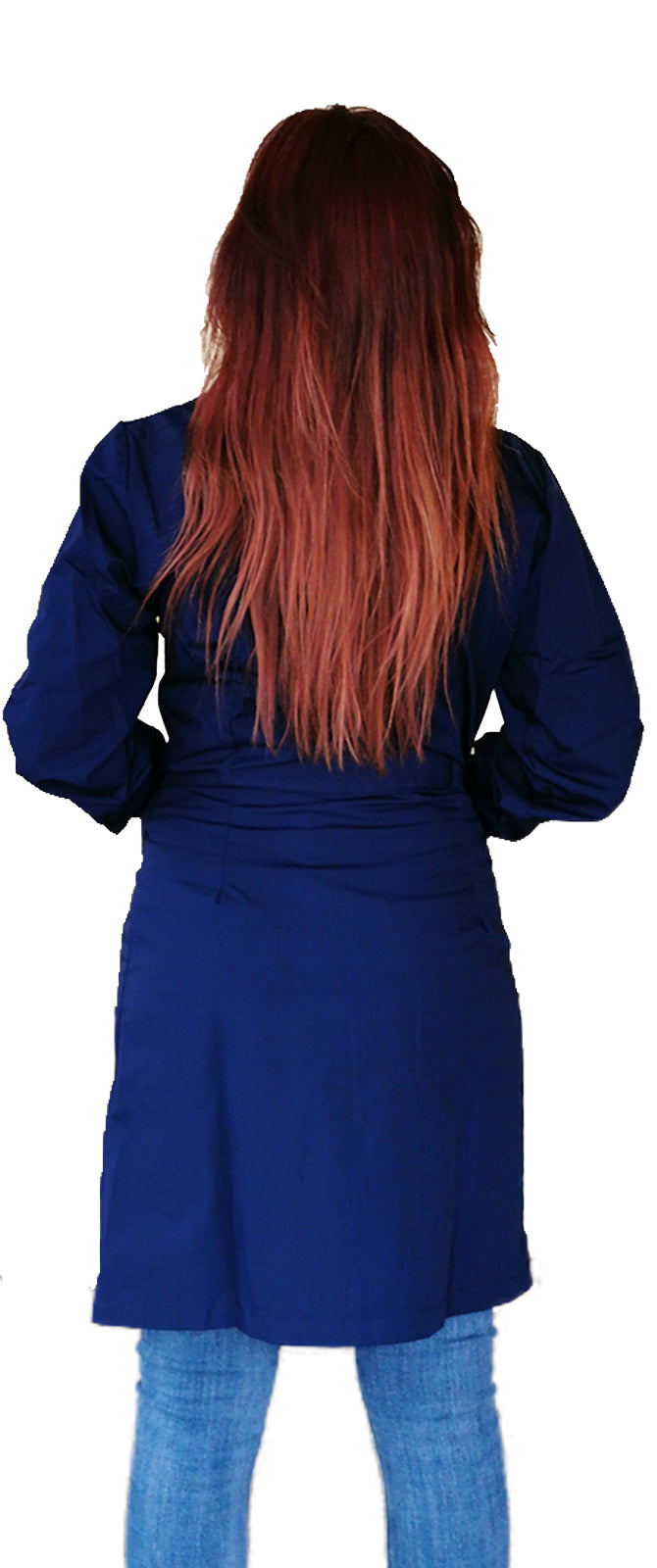 camice da lavoro donna,ml lungo "blu scuro" cod: 200522