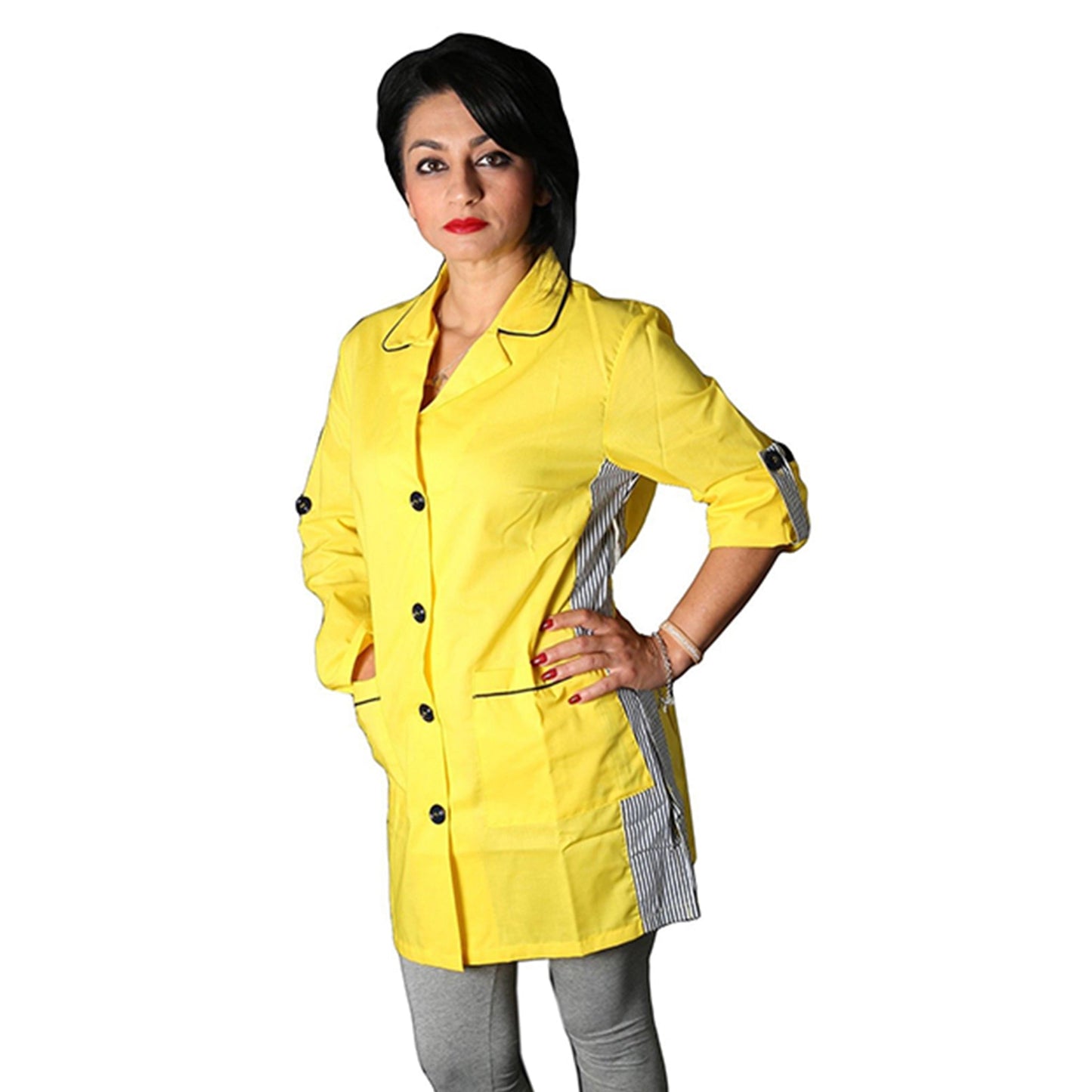 Casacca da lavoro, manica lunga "giallo" Cod:7470