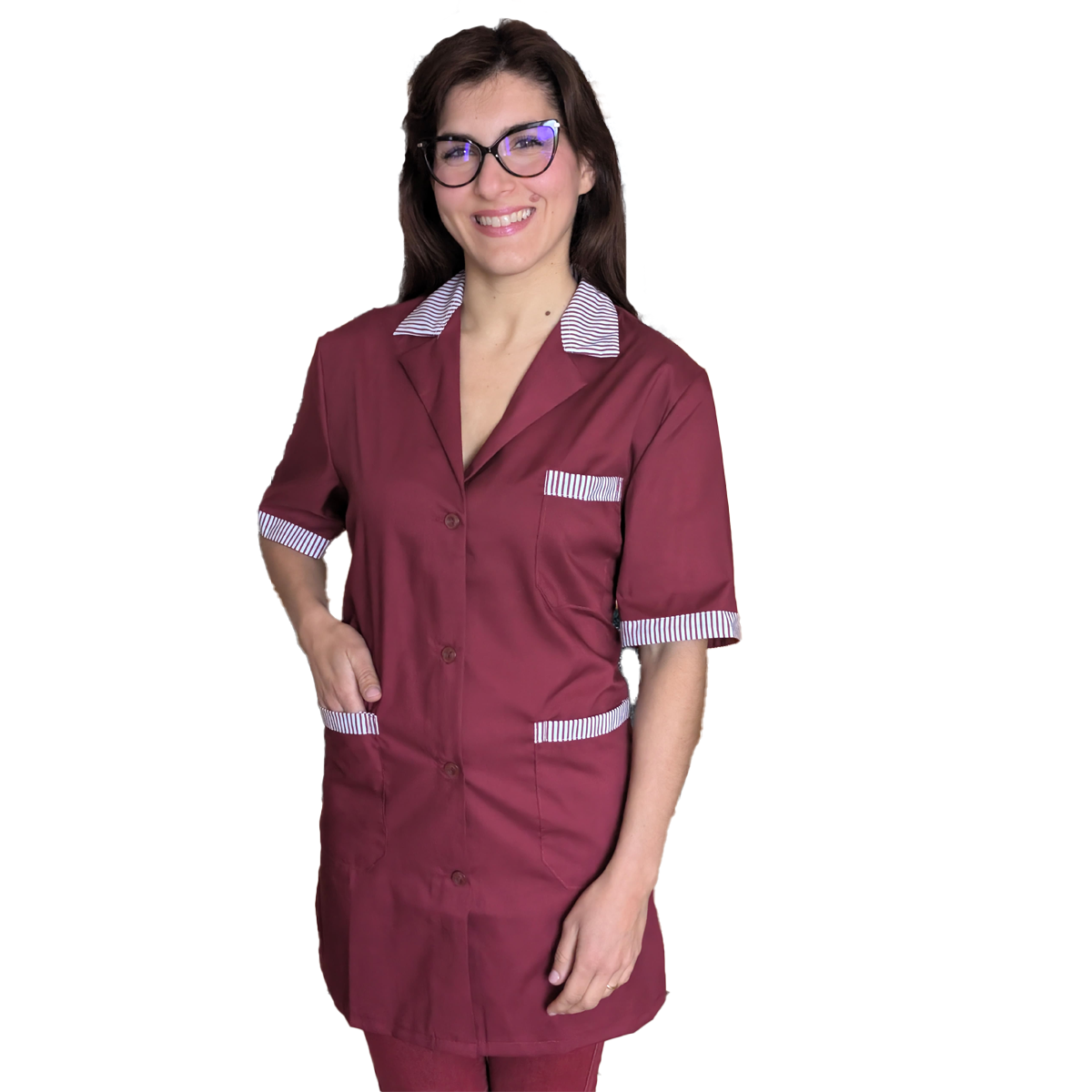 camice da lavoro donna,casacca bordeaux mm cod: 1302