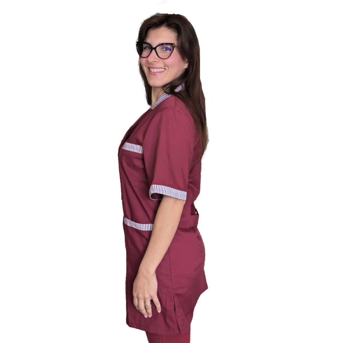 camice da lavoro donna,casacca bordeaux mm cod: 1302