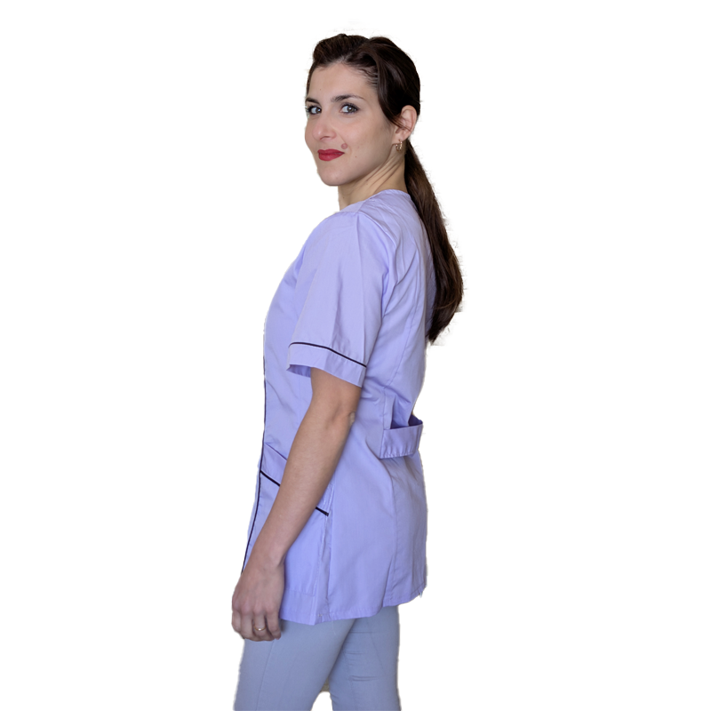 Camice da lavoro,casacca zip glicine MM Cod:1506