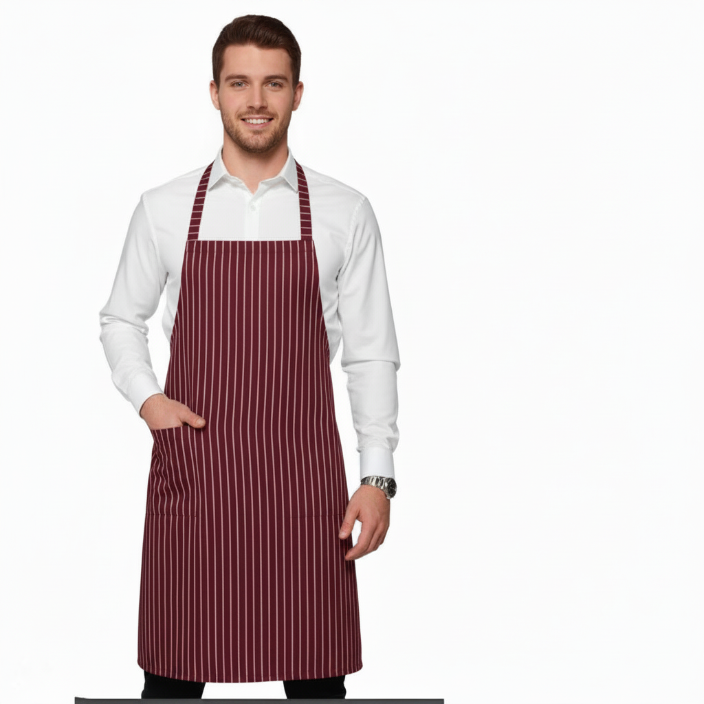 Grembiule Parannanza da Lavoro Rigato – Made in Italy per Ristorante Chef Cuoco Pizzeria Gastronomia
