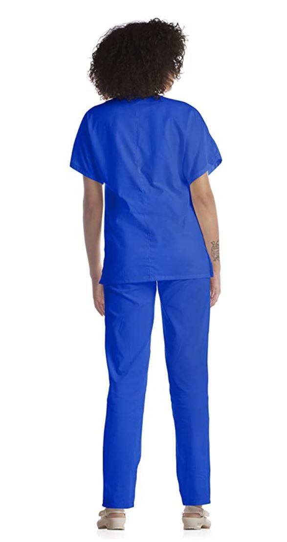 Divisa da lavoro,sanitaria,infermieristica,estetica,completa,unisex,scollo V 8299
