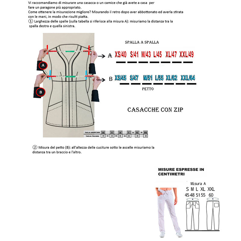 Divisa da Lavoro Donna Zip Blu Scuro Mezza Manica – COD: 1612