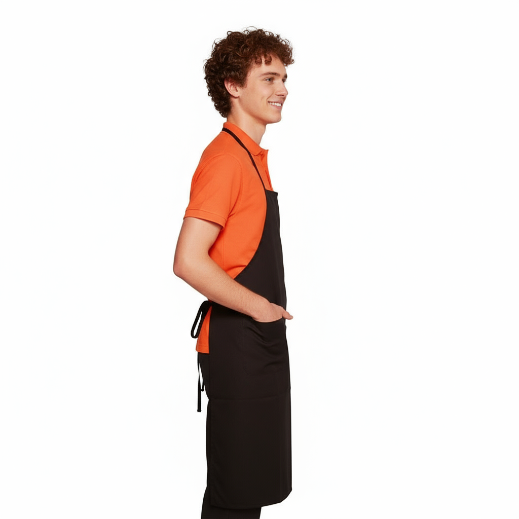 Grembiule parannanza con pettorina "nero" cod: 8097