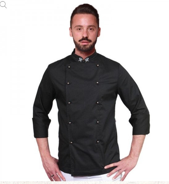 Giacca chef "cutlery" NERO cod:0377