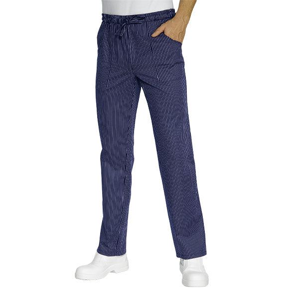 Pantaloni rigati blu "regular-fit" cod:7822