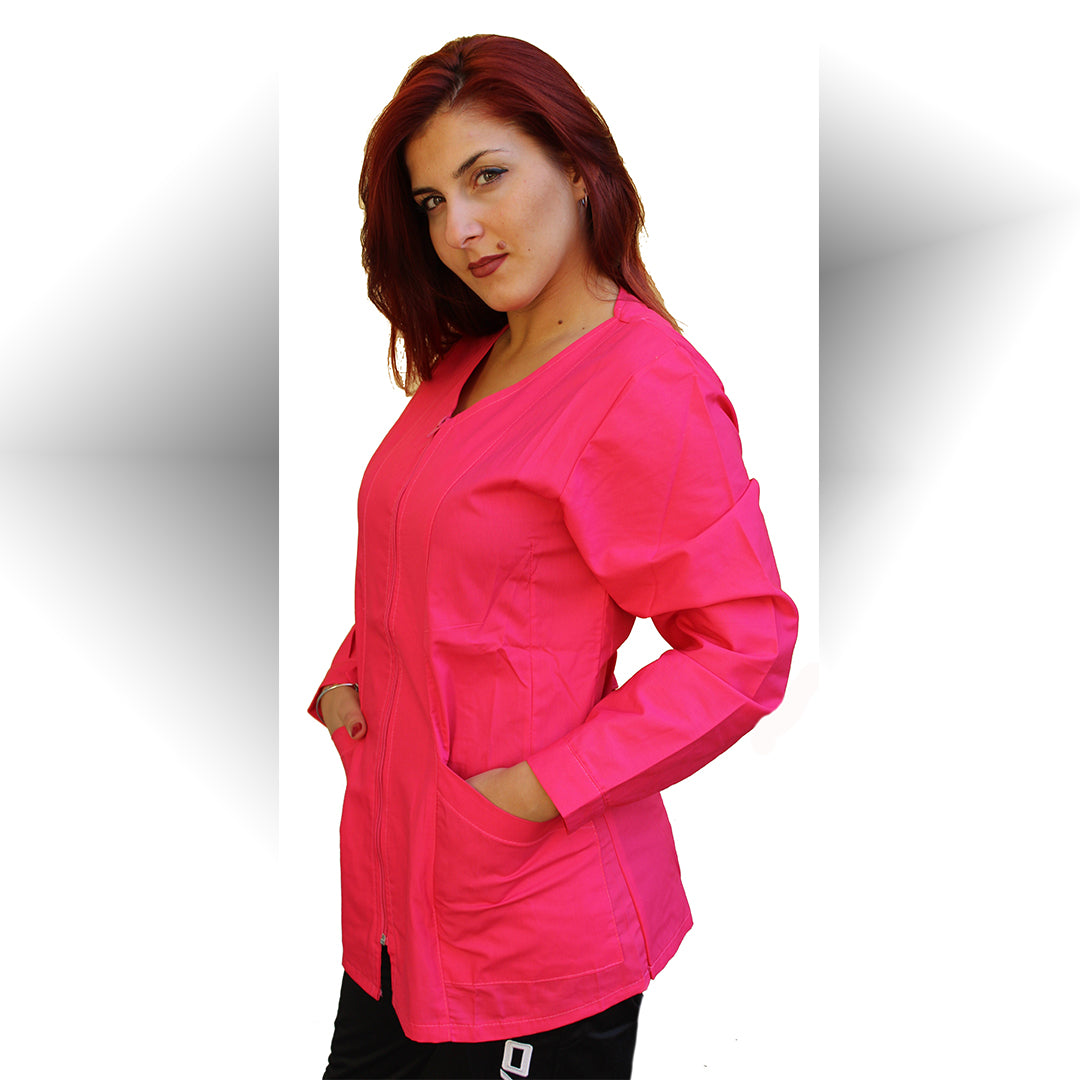 Casacca zip Manica lunga "Fuchsia" Cod:1906