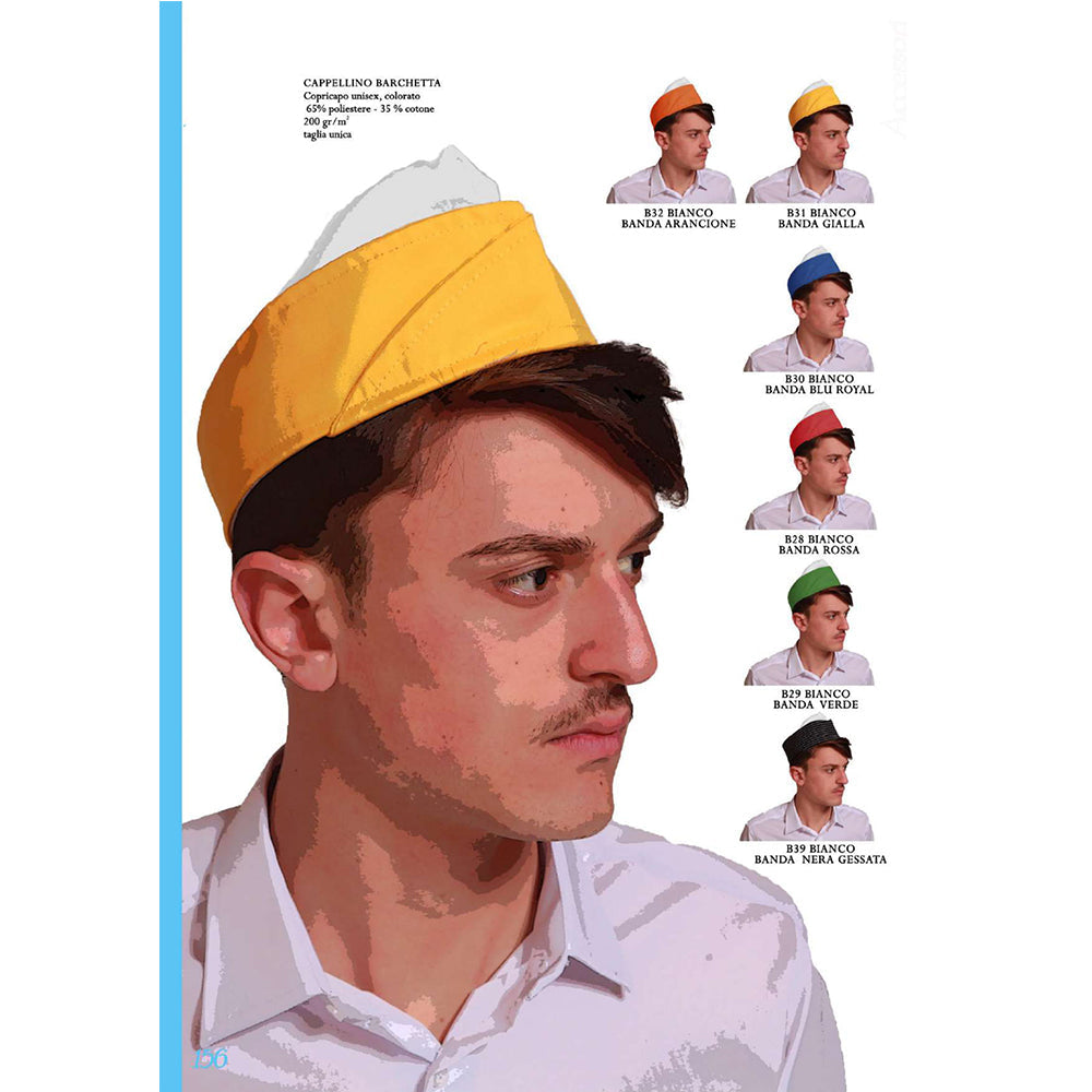 Cappellino a barchetta in cotone tg. unica cod: 0512