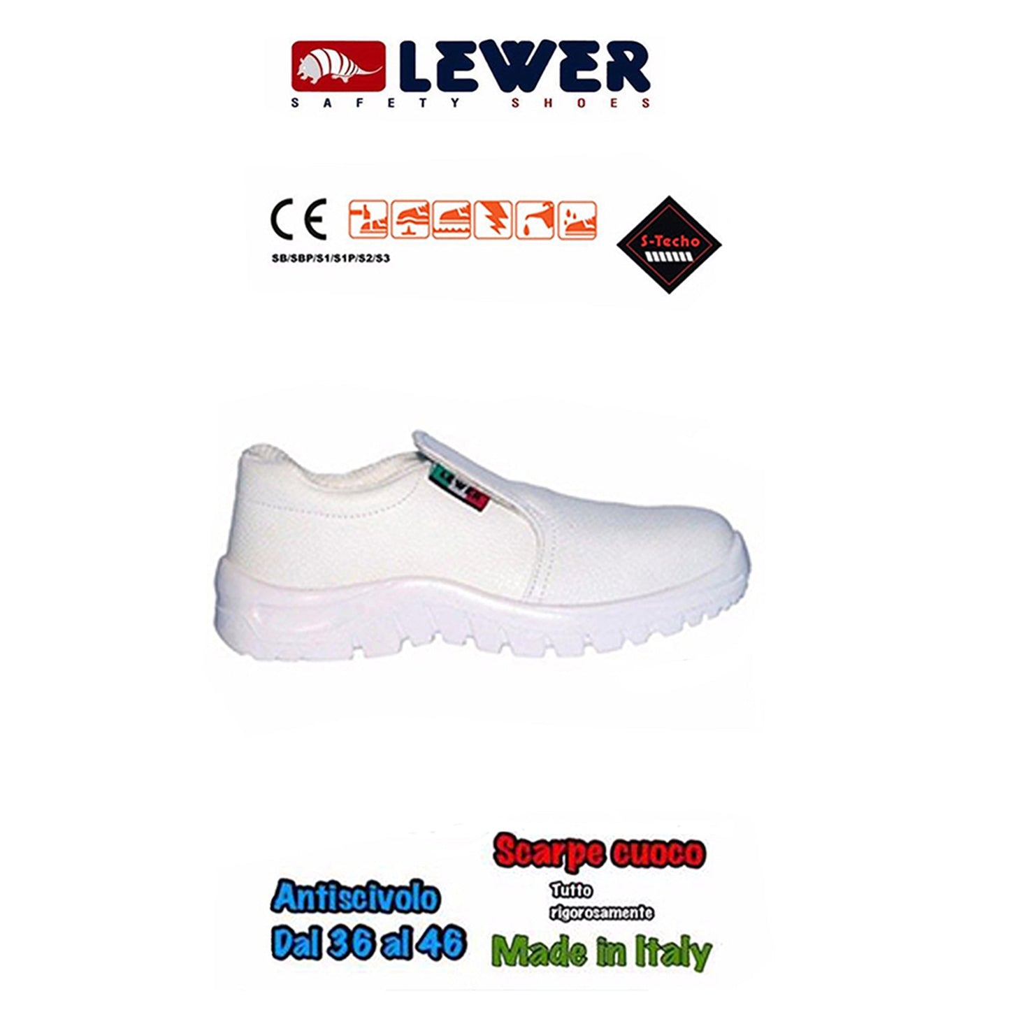 scarpa cuoco mocassino-calzature chef cucina antiscivolo "bianco"cod: 8232