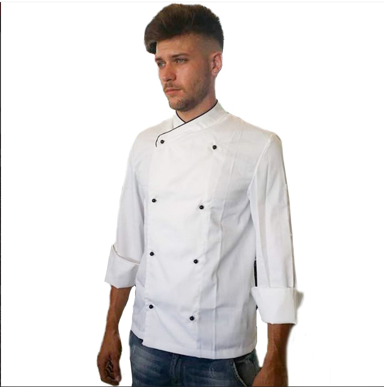 Giacca chef " slim" bianco cod: 7876