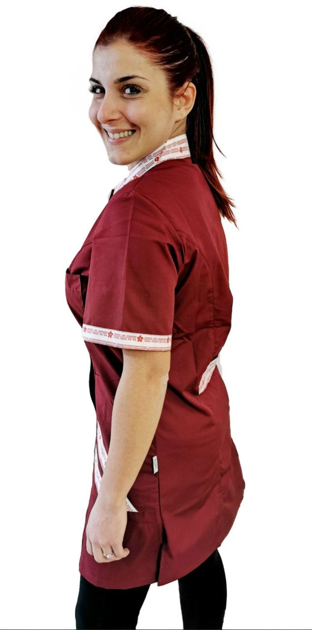 Casacca,camice da lavoro, Bordeaux MM Cod:1601