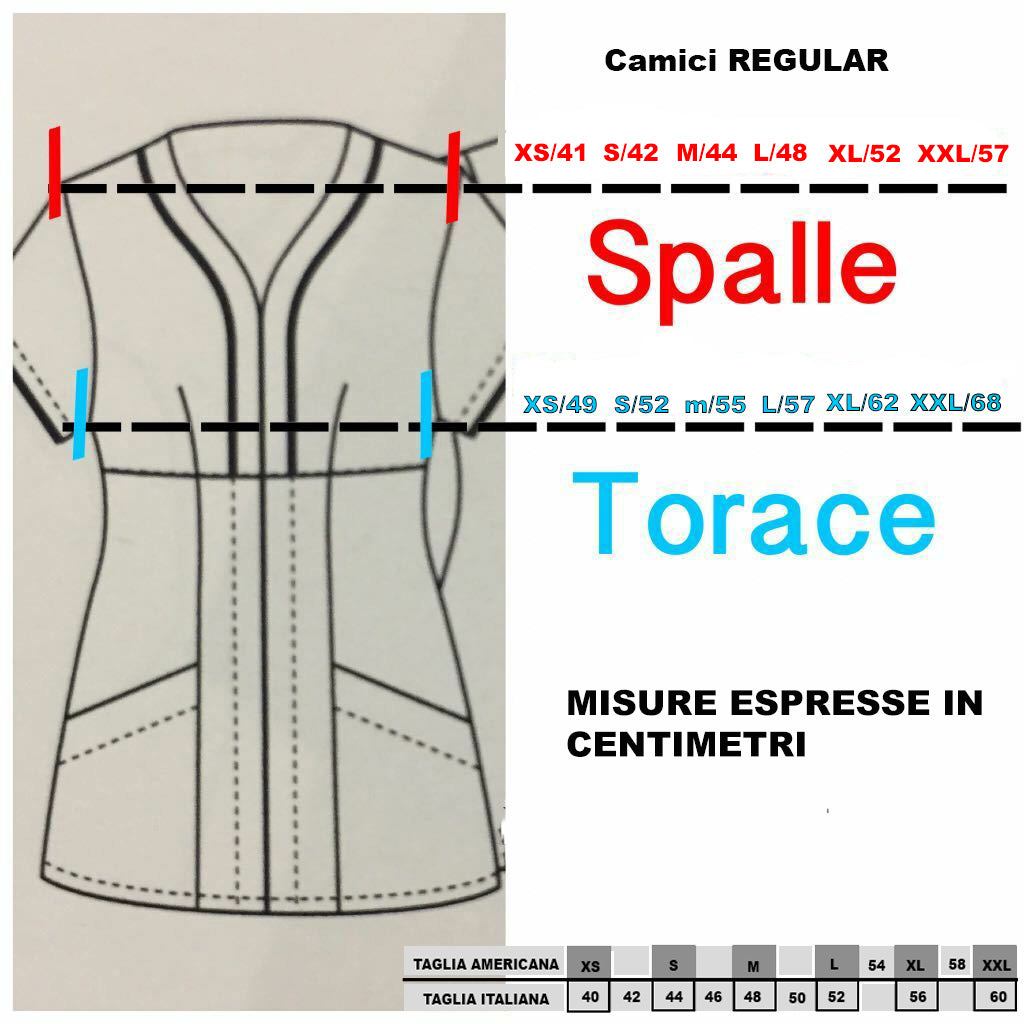 camice da lavoro donna,rigo azzurro ML cod:7647