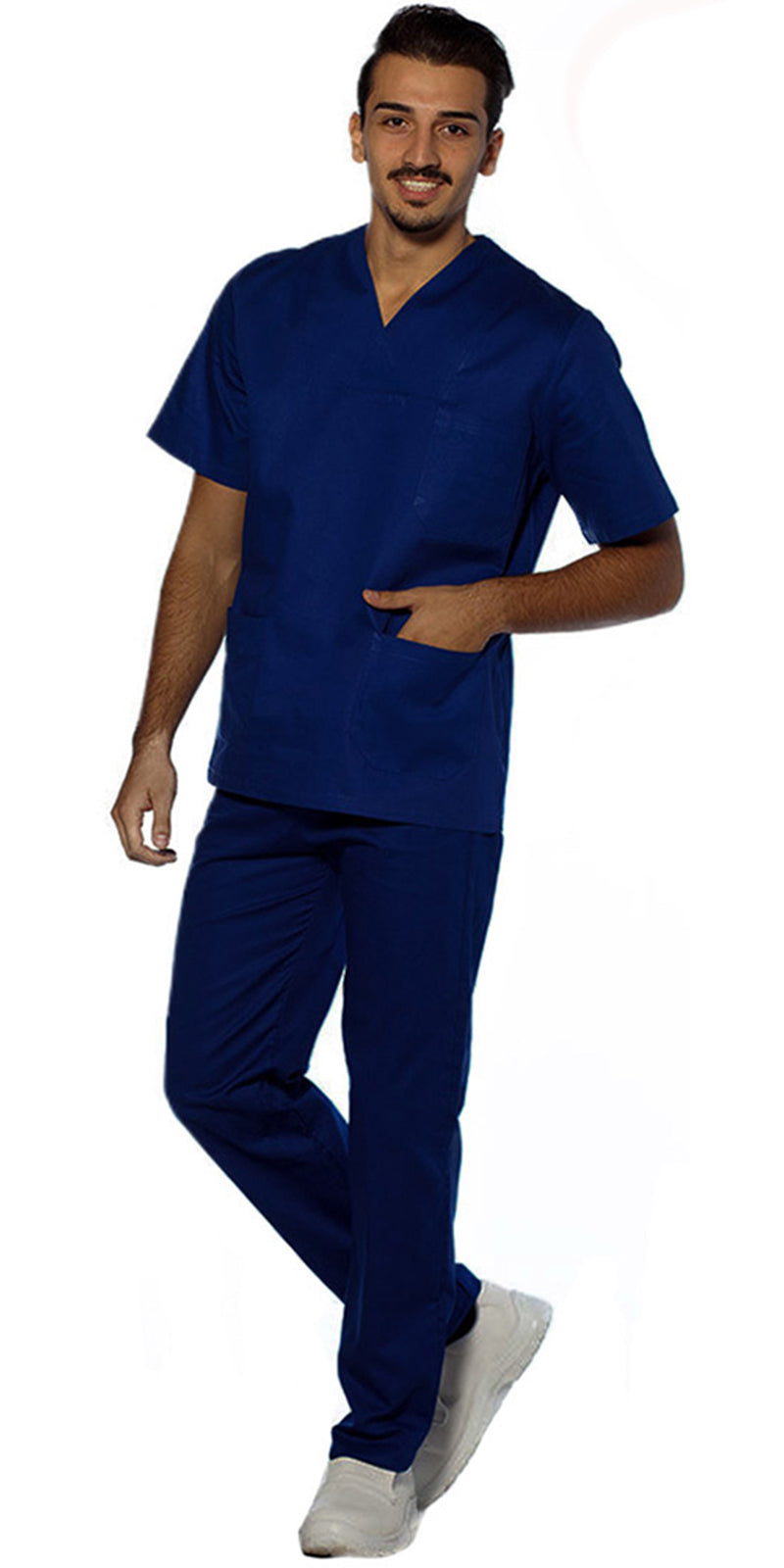 Divisa da lavoro,sanitaria,infermieristica,estetica,completa,unisex,scollo V 8299