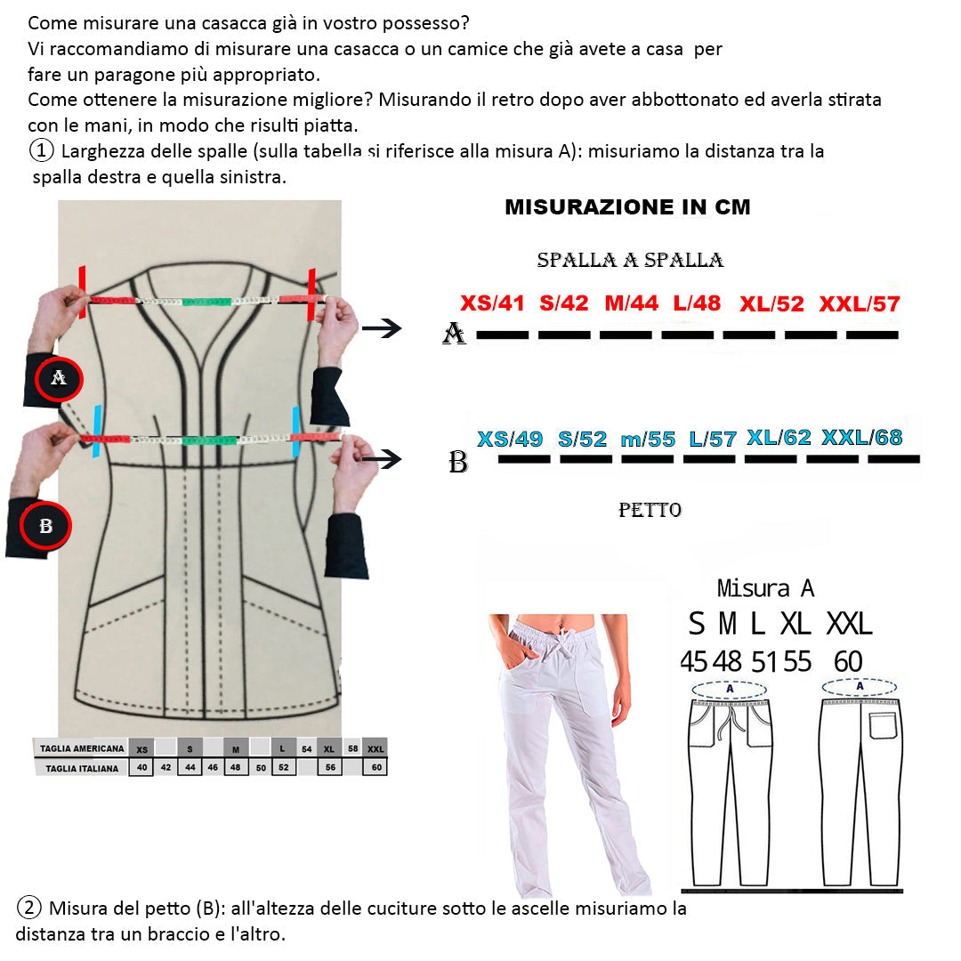 camice,CASACCA da Lavoro scollo V sanitarie Unisex cod: 020520