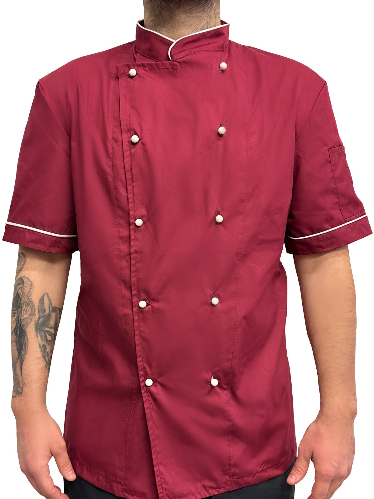 Giacca cuoco "light" bordeaux cod: 0924