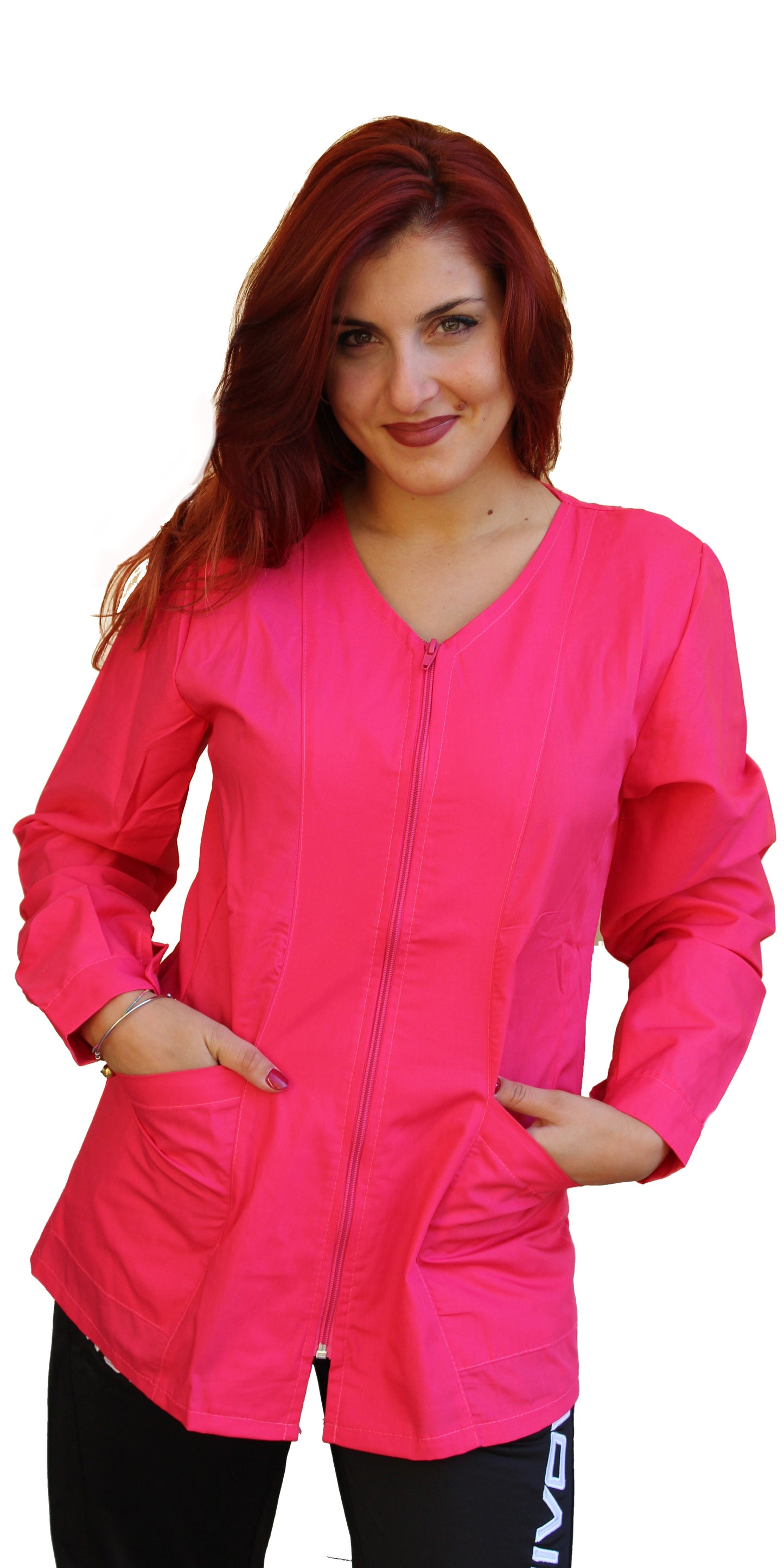 Casacca zip Manica lunga "Fuchsia" Cod:1906