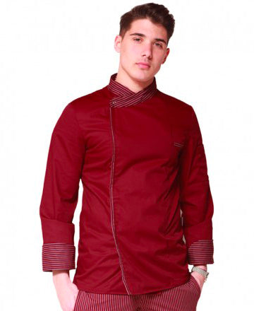 Giacca chef "cook" bordeaux con automatici cod:7753