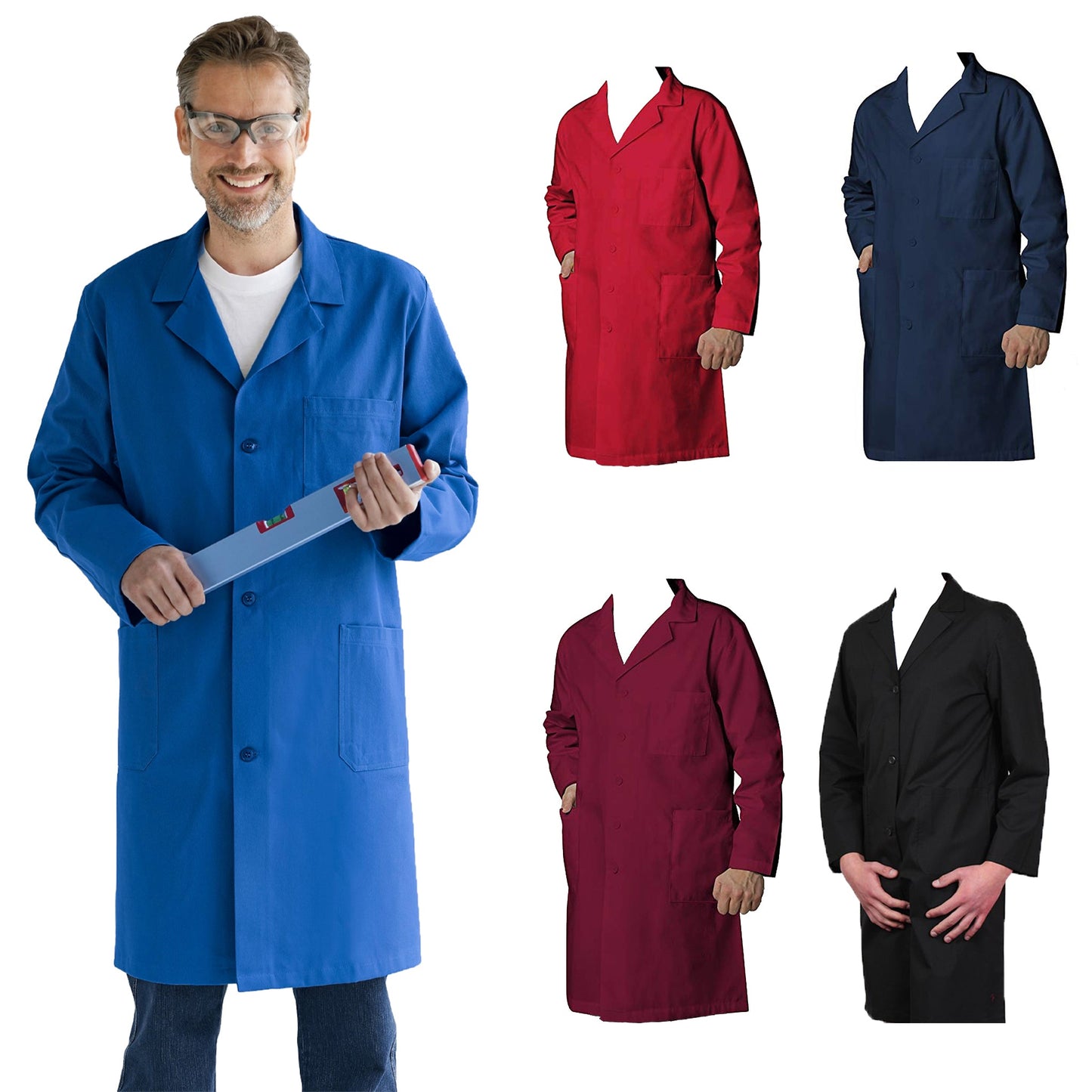 Camici da Lavoro Uomo, per Officina,Falegnameria,Macelleria,Magazzinieri,Made in Italy cod: 0212