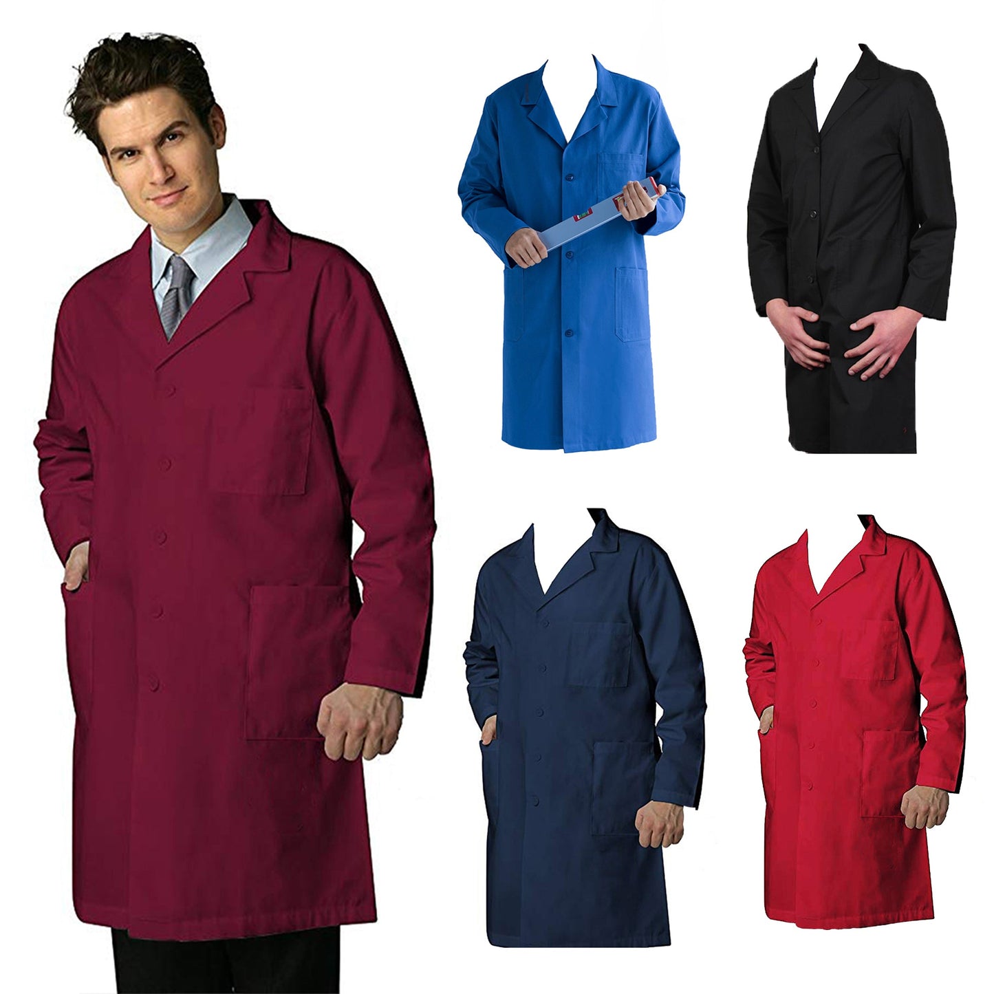 Camici da Lavoro Uomo, per Officina,Falegnameria,Macelleria,Magazzinieri,Made in Italy cod: 0212