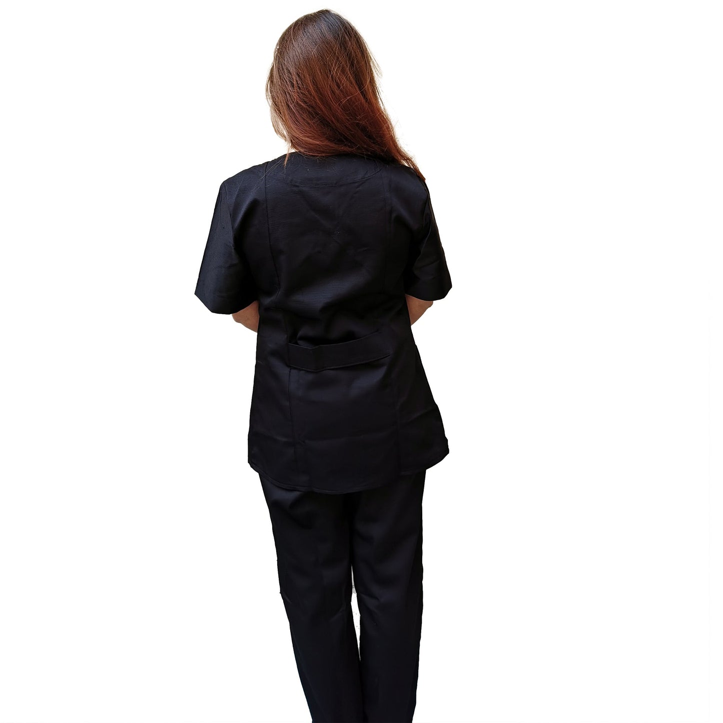 Divisa da lavoro donna,con zip "NERO" cod: 0305