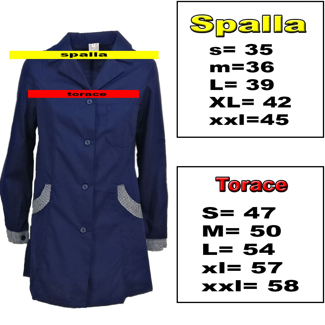 Camice da lavoro donna,casacca slim,divisa "blu scuro" Cod:161020