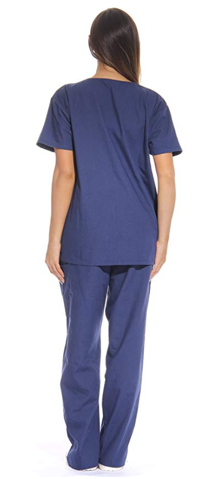Divisa da lavoro,completa,unisex,scollo V "blu scuro" cod: 8354