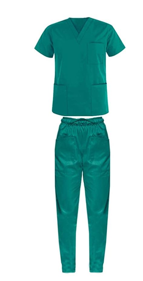 Divisa da lavoro,sanitaria,infermieristica,estetica,completa,unisex,scollo V 8299