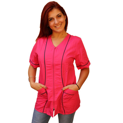 Camici da lavoro donna,casacche con zip cod: 1405