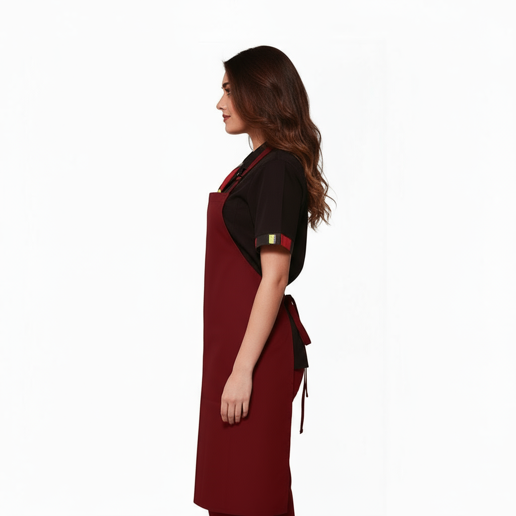 Grembiule parannanza con pettorina "bordeaux" cod: 8102