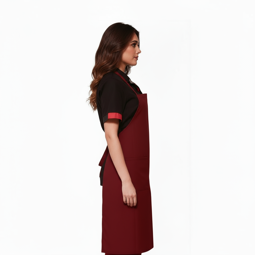 Grembiule parannanza con pettorina "bordeaux" cod: 8102