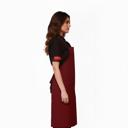 Grembiule parannanza con pettorina "bordeaux" cod: 8102