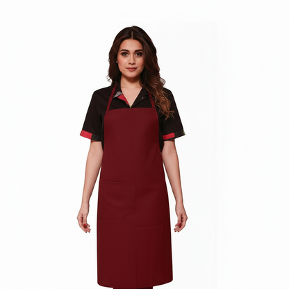Grembiule parannanza con pettorina "bordeaux" cod: 8102