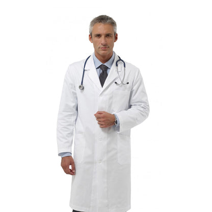 Camice da lavoro,laboratorio, bianco uomo ,cotone pesante ML cod: 7999
