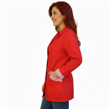 Camice da lavoro donna,casacca slim,divisa "rosso" cod: 151020