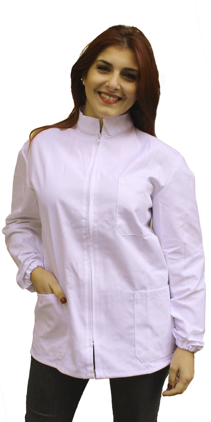 CASACCA camice Da Lavoro,laboratorio Con Zip Unisex Bianco UNISEX cod:7579