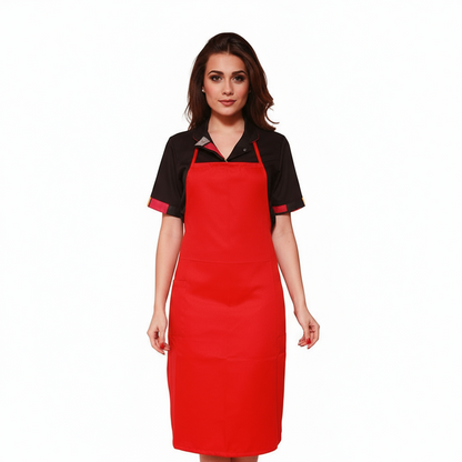 Grembiule parannanza con pettorina "rosso" cod: 8095