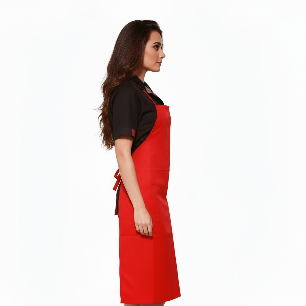 Grembiule parannanza con pettorina "rosso" cod: 8095