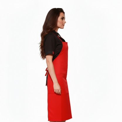 Grembiule parannanza con pettorina "rosso" cod: 8095